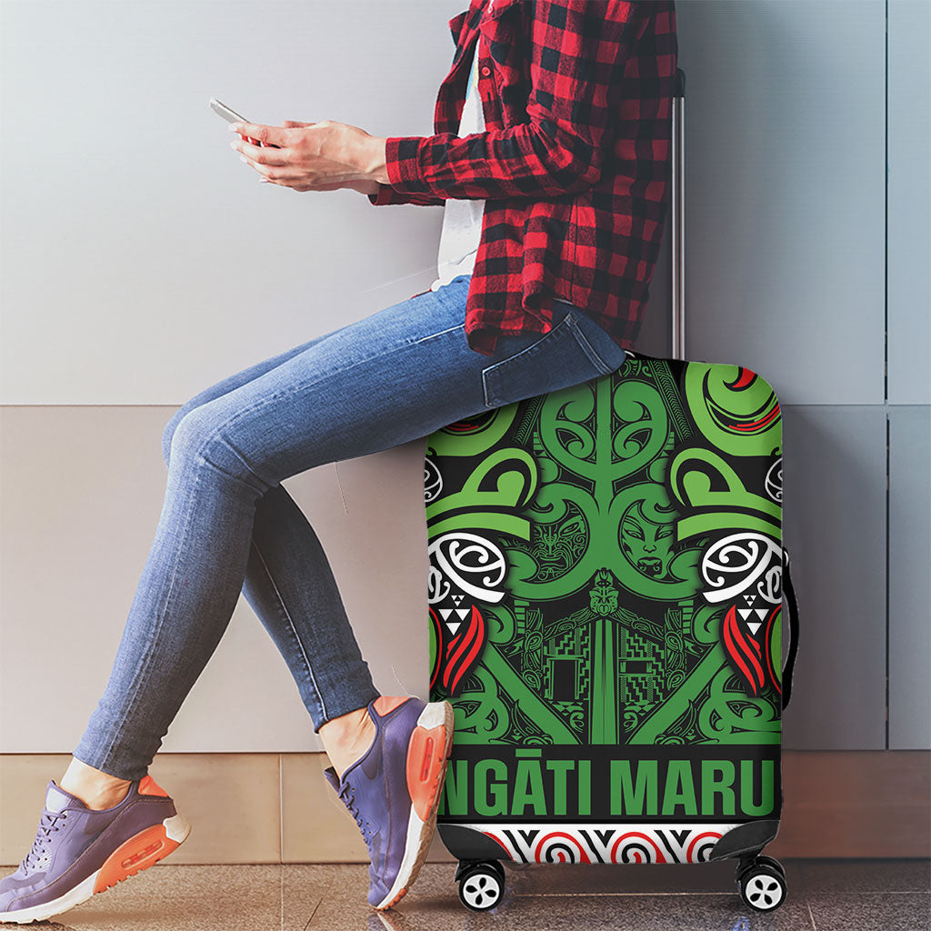 Aotearoa Iwi Ngati Maru Hauraki Luggage Cover Maori Wharenui House Tribal Pattern