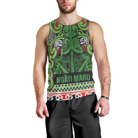 Aotearoa Iwi Ngati Maru Hauraki Men Tank Top Maori Wharenui House Tribal Pattern