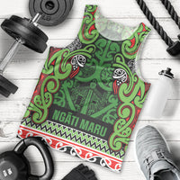 Aotearoa Iwi Ngati Maru Hauraki Men Tank Top Maori Wharenui House Tribal Pattern