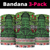 Aotearoa Iwi Ngati Maru Hauraki Neck Gaiter Maori Wharenui House Tribal Pattern