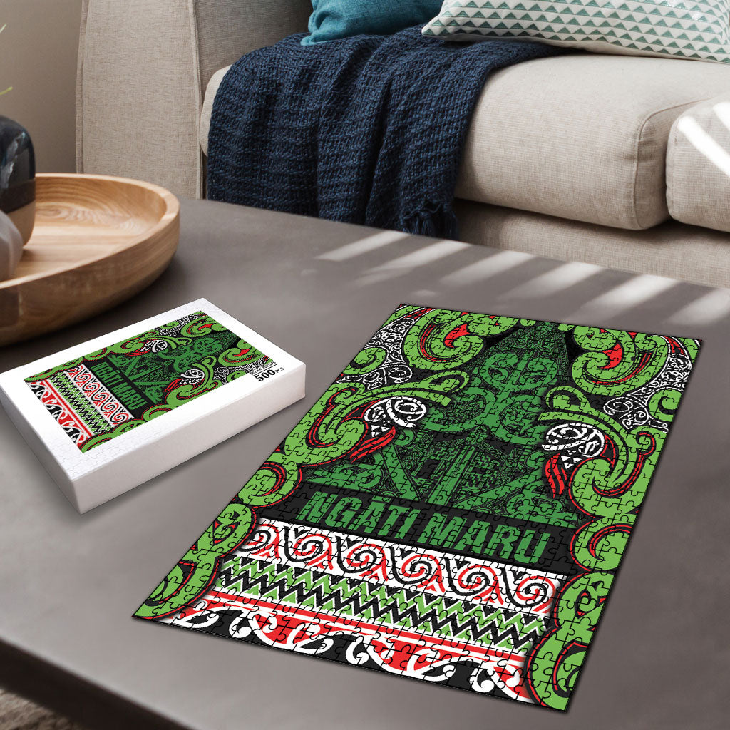 Aotearoa Iwi Ngati Maru Hauraki Puzzle Maori Wharenui House Tribal Pattern