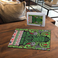 Aotearoa Iwi Ngati Maru Hauraki Puzzle Maori Wharenui House Tribal Pattern