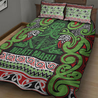 Aotearoa Iwi Ngati Maru Hauraki Quilt Bed Set Maori Wharenui House Tribal Pattern