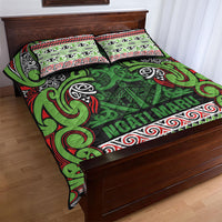 Aotearoa Iwi Ngati Maru Hauraki Quilt Bed Set Maori Wharenui House Tribal Pattern