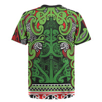 Aotearoa Iwi Ngati Maru Hauraki Rugby Jersey Maori Wharenui House Tribal Pattern