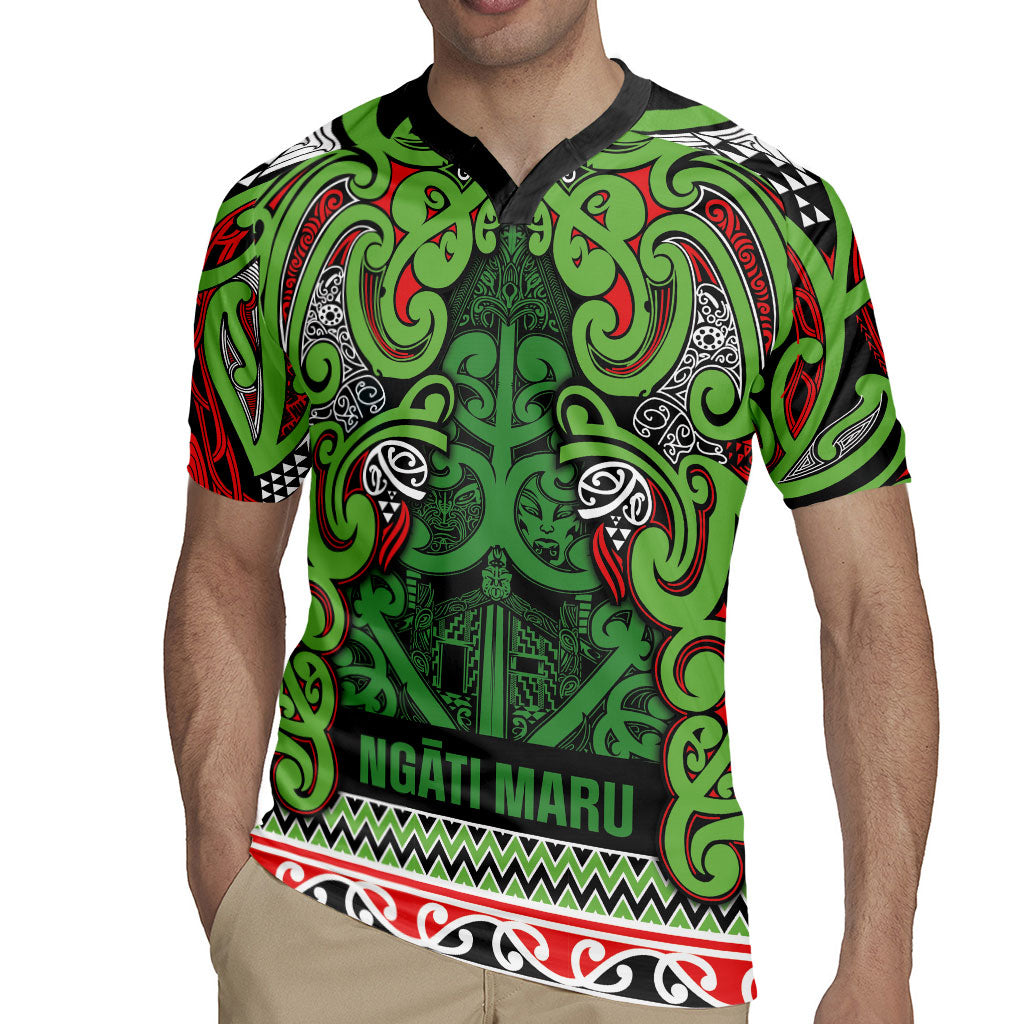 Aotearoa Iwi Ngati Maru Hauraki Rugby Jersey Maori Wharenui House Tribal Pattern
