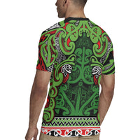Aotearoa Iwi Ngati Maru Hauraki Rugby Jersey Maori Wharenui House Tribal Pattern