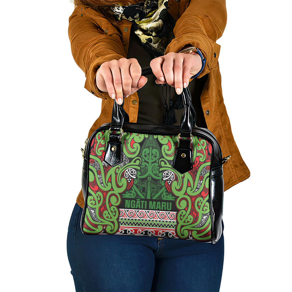 Aotearoa Iwi Ngati Maru Hauraki Shoulder Handbag Maori Wharenui House Tribal Pattern