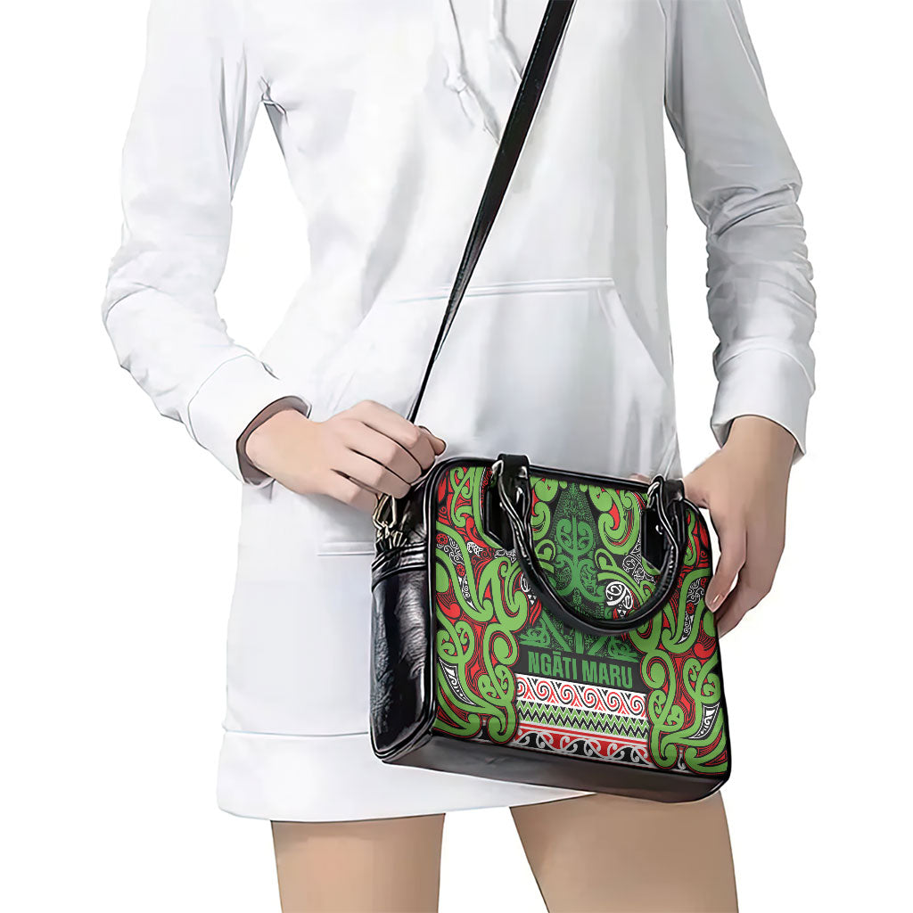 Aotearoa Iwi Ngati Maru Hauraki Shoulder Handbag Maori Wharenui House Tribal Pattern