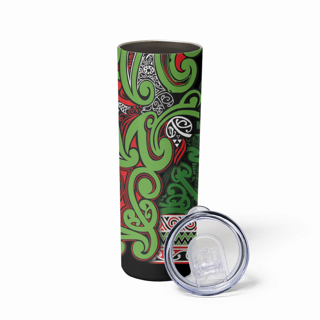 Aotearoa Iwi Ngati Maru Hauraki Skinny Tumbler Maori Wharenui House Tribal Pattern