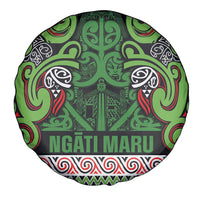 Aotearoa Iwi Ngati Maru Hauraki Spare Tire Cover Maori Wharenui House Tribal Pattern