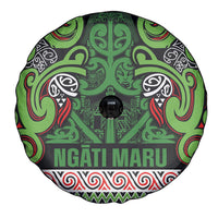 Aotearoa Iwi Ngati Maru Hauraki Spare Tire Cover Maori Wharenui House Tribal Pattern