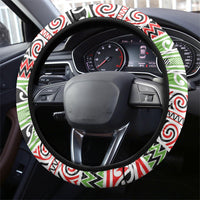 Aotearoa Iwi Ngati Maru Hauraki Steering Wheel Cover Maori Wharenui House Tribal Pattern