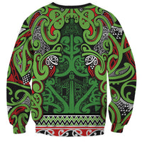Aotearoa Iwi Ngati Maru Hauraki Sweatshirt Maori Wharenui House Tribal Pattern