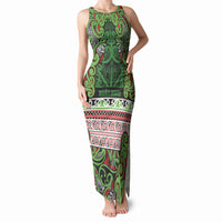 Aotearoa Iwi Ngati Maru Hauraki Tank Maxi Dress Maori Wharenui House Tribal Pattern