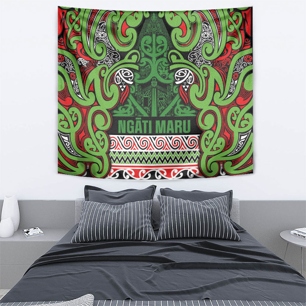Aotearoa Iwi Ngati Maru Hauraki Tapestry Maori Wharenui House Tribal Pattern