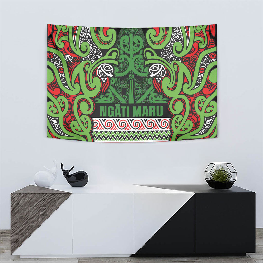 Aotearoa Iwi Ngati Maru Hauraki Tapestry Maori Wharenui House Tribal Pattern