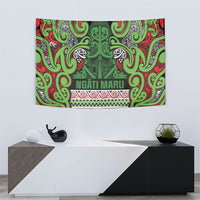 Aotearoa Iwi Ngati Maru Hauraki Tapestry Maori Wharenui House Tribal Pattern