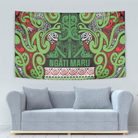Aotearoa Iwi Ngati Maru Hauraki Tapestry Maori Wharenui House Tribal Pattern