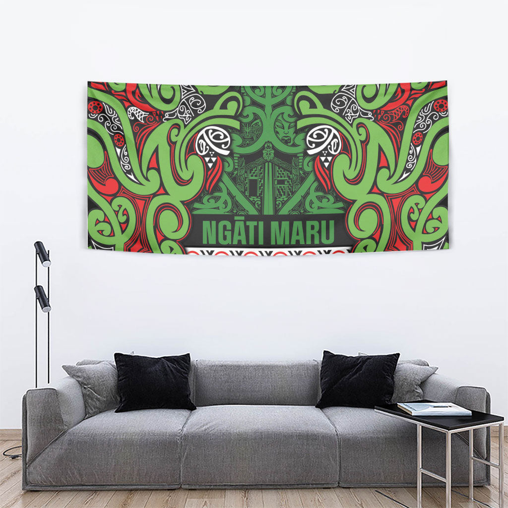 Aotearoa Iwi Ngati Maru Hauraki Tapestry Maori Wharenui House Tribal Pattern