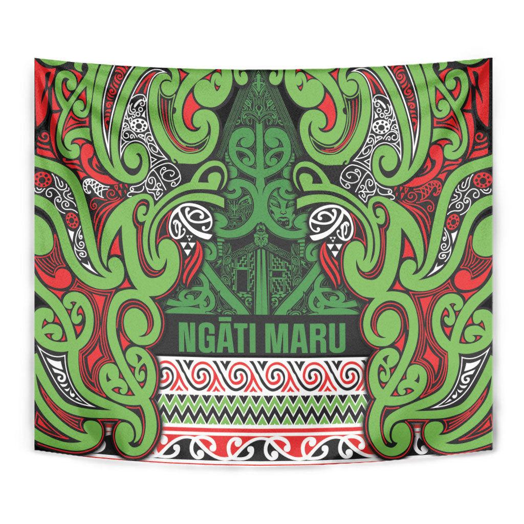 Aotearoa Iwi Ngati Maru Hauraki Tapestry Maori Wharenui House Tribal Pattern