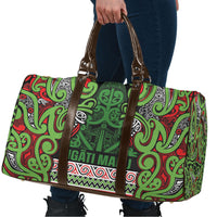 Aotearoa Iwi Ngati Maru Hauraki Travel Bag Maori Wharenui House Tribal Pattern