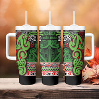 Aotearoa Iwi Ngati Maru Hauraki Tumbler With Handle Maori Wharenui House Tribal Pattern