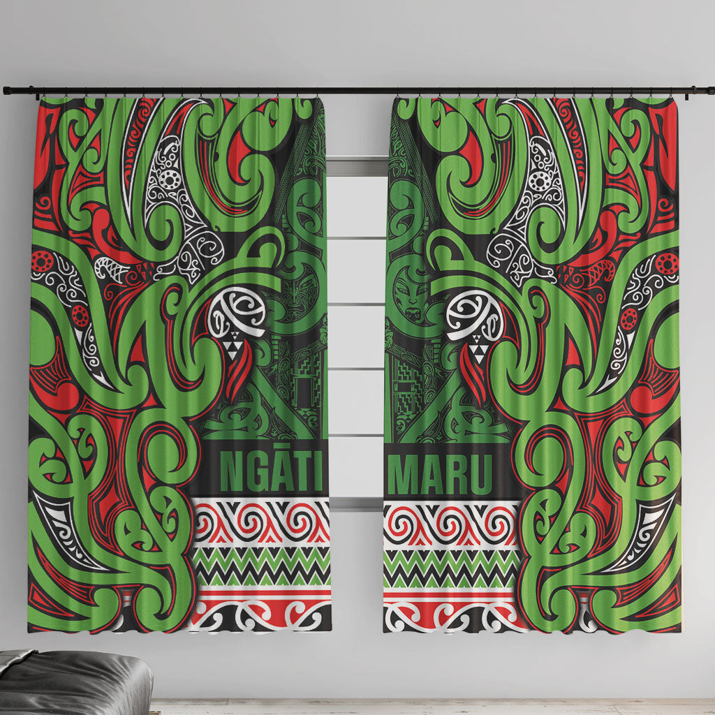 Aotearoa Iwi Ngati Maru Hauraki Window Curtain Maori Wharenui House Tribal Pattern