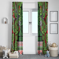 Aotearoa Iwi Ngati Maru Hauraki Window Curtain Maori Wharenui House Tribal Pattern