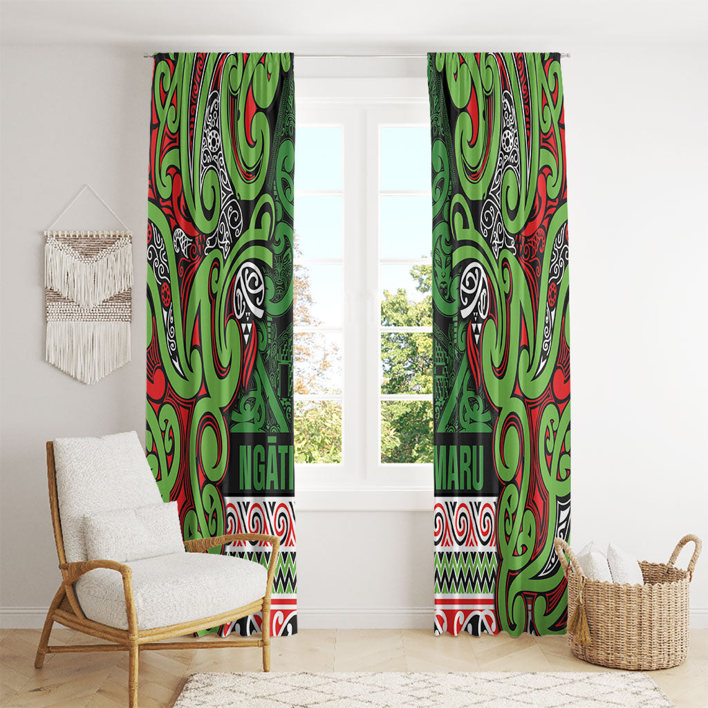 Aotearoa Iwi Ngati Maru Hauraki Window Curtain Maori Wharenui House Tribal Pattern