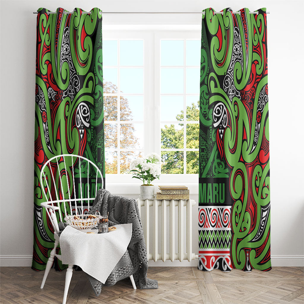 Aotearoa Iwi Ngati Maru Hauraki Window Curtain Maori Wharenui House Tribal Pattern
