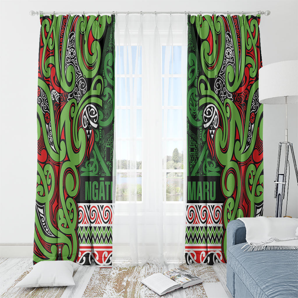 Aotearoa Iwi Ngati Maru Hauraki Window Curtain Maori Wharenui House Tribal Pattern
