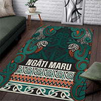 Aotearoa Iwi Ngāti Maru Taranaki Area Rug Maori Wharenui House Tribal Pattern