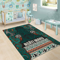 Aotearoa Iwi Ngāti Maru Taranaki Area Rug Maori Wharenui House Tribal Pattern