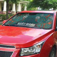 Aotearoa Iwi Ngāti Maru Taranaki Auto Sun Shade Maori Wharenui House Tribal Pattern