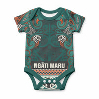 Aotearoa Iwi Ngāti Maru Taranaki Baby Onesie Maori Wharenui House Tribal Pattern