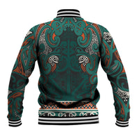 Aotearoa Iwi Ngāti Maru Taranaki Baseball Jacket Maori Wharenui House Tribal Pattern