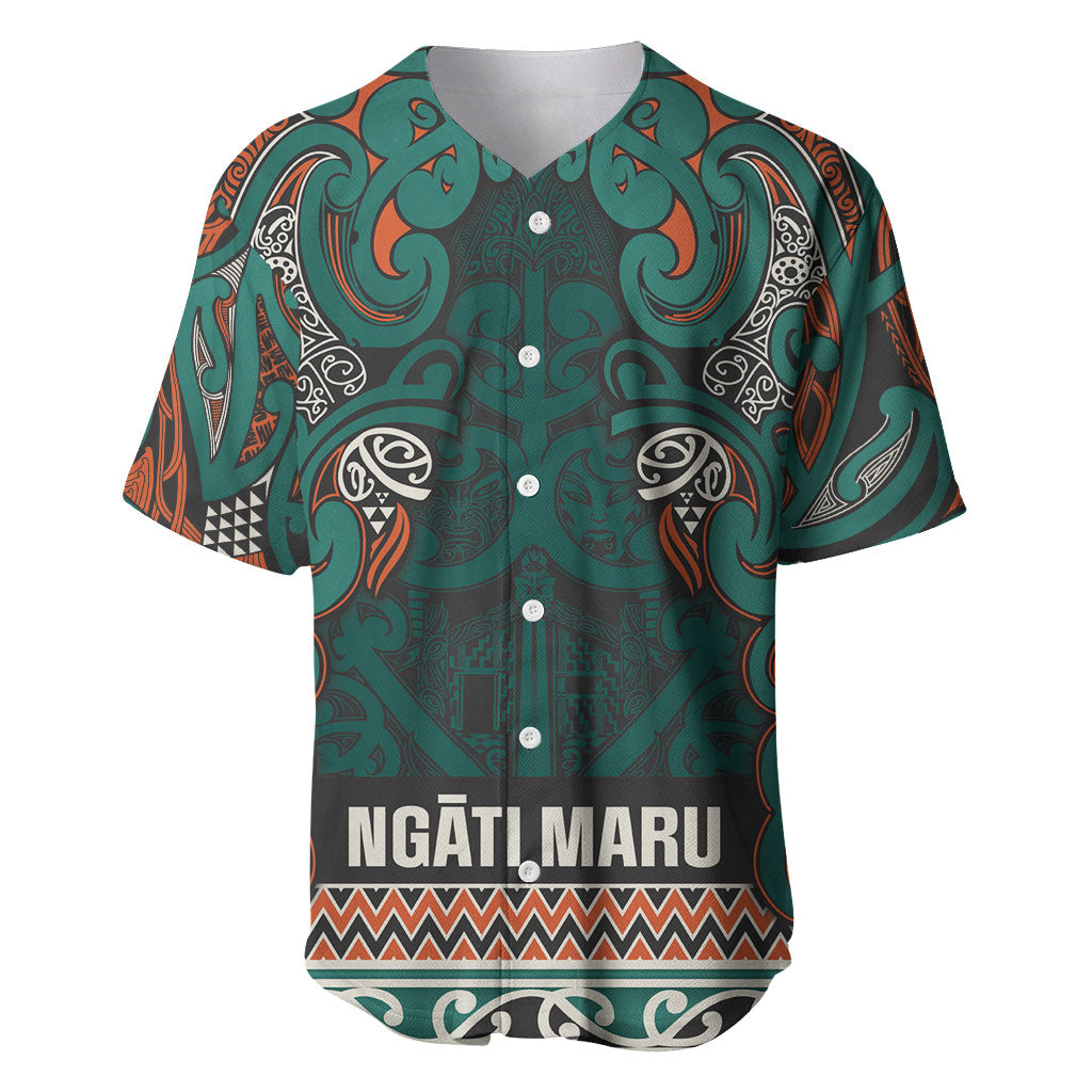 Aotearoa Iwi Ngāti Maru Taranaki Baseball Jersey Maori Wharenui House Tribal Pattern