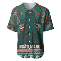 Aotearoa Iwi Ngāti Maru Taranaki Baseball Jersey Maori Wharenui House Tribal Pattern