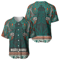 Aotearoa Iwi Ngāti Maru Taranaki Baseball Jersey Maori Wharenui House Tribal Pattern