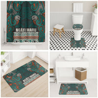 Aotearoa Iwi Ngāti Maru Taranaki Bathroom Set Maori Wharenui House Tribal Pattern