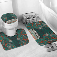 Aotearoa Iwi Ngāti Maru Taranaki Bathroom Set Maori Wharenui House Tribal Pattern