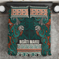 Aotearoa Iwi Ngāti Maru Taranaki Bedding Set Maori Wharenui House Tribal Pattern