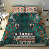 Aotearoa Iwi Ngāti Maru Taranaki Bedding Set Maori Wharenui House Tribal Pattern