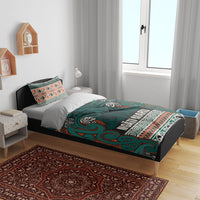 Aotearoa Iwi Ngāti Maru Taranaki Bedding Set Maori Wharenui House Tribal Pattern