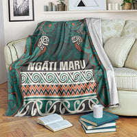 Aotearoa Iwi Ngāti Maru Taranaki Blanket Maori Wharenui House Tribal Pattern