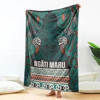 Aotearoa Iwi Ngāti Maru Taranaki Blanket Maori Wharenui House Tribal Pattern