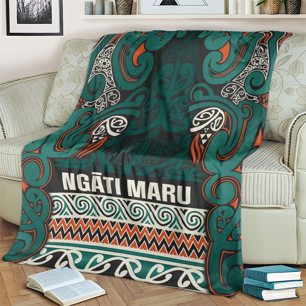 Aotearoa Iwi Ngāti Maru Taranaki Blanket Maori Wharenui House Tribal Pattern