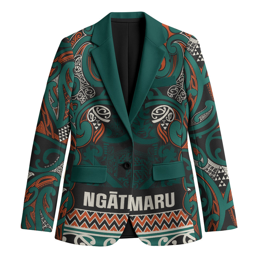 Aotearoa Iwi Ngāti Maru Taranaki Blazer Maori Wharenui House Tribal Pattern