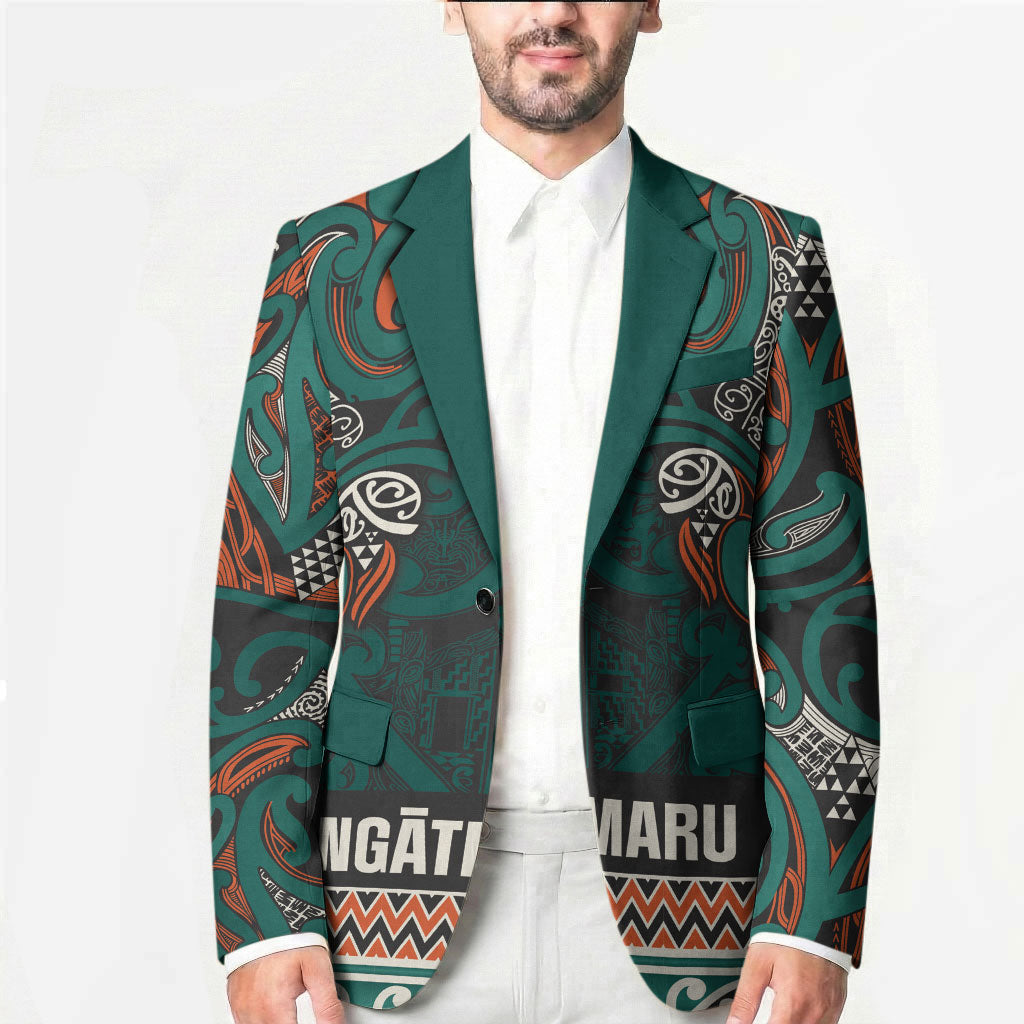 Aotearoa Iwi Ngāti Maru Taranaki Blazer Maori Wharenui House Tribal Pattern